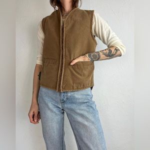 90s 'Carhartt' Cotton Workwear Vest / Made in USA / Small